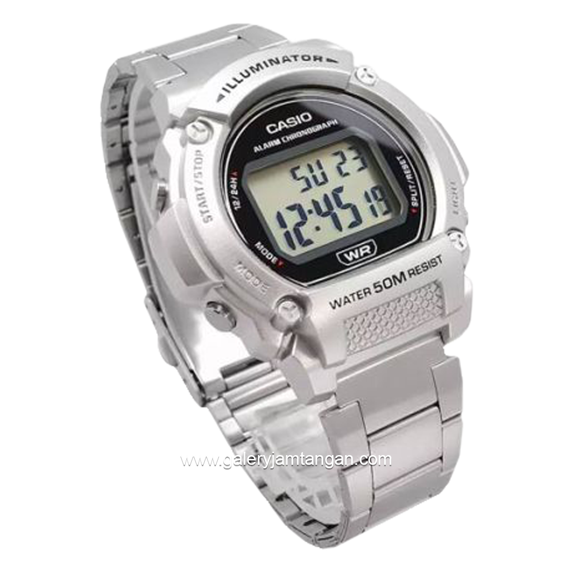 CASIO W-219HD-1AVDF Digital Silver Stainless Steel