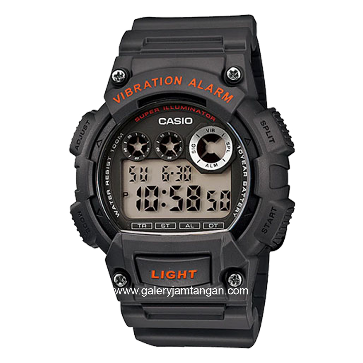 CASIO W-735H-8AVDF Digital Black Resin Strap