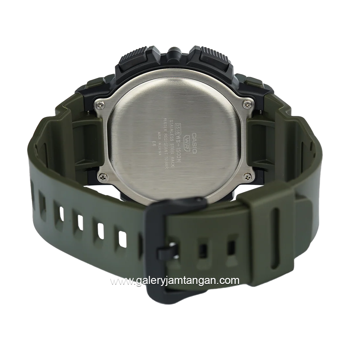 CASIO WS-1500H-3BVDF Digital Full Army Resin Strap