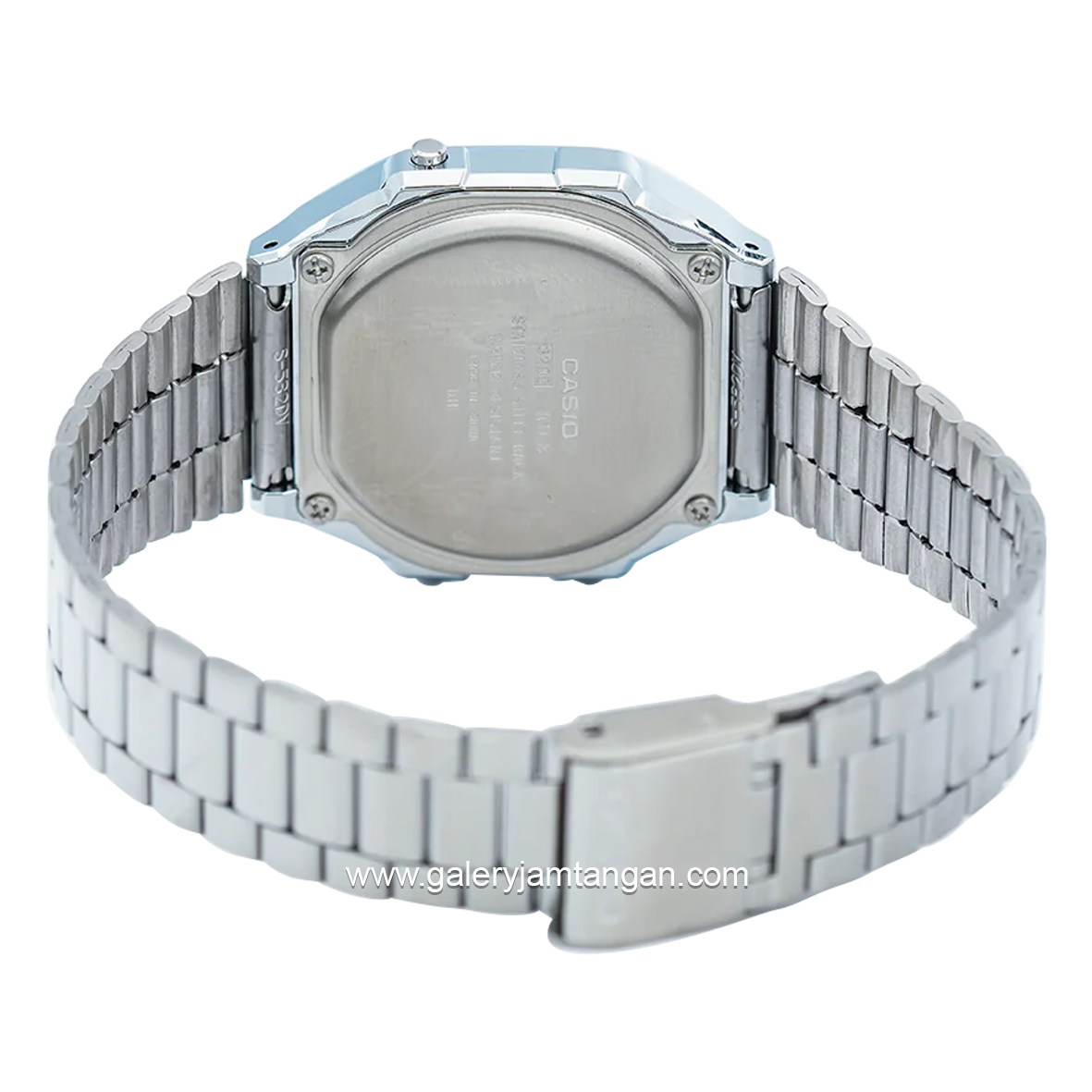 CASIO A158WA-1DF Silver Digital Stainless Steel Strap