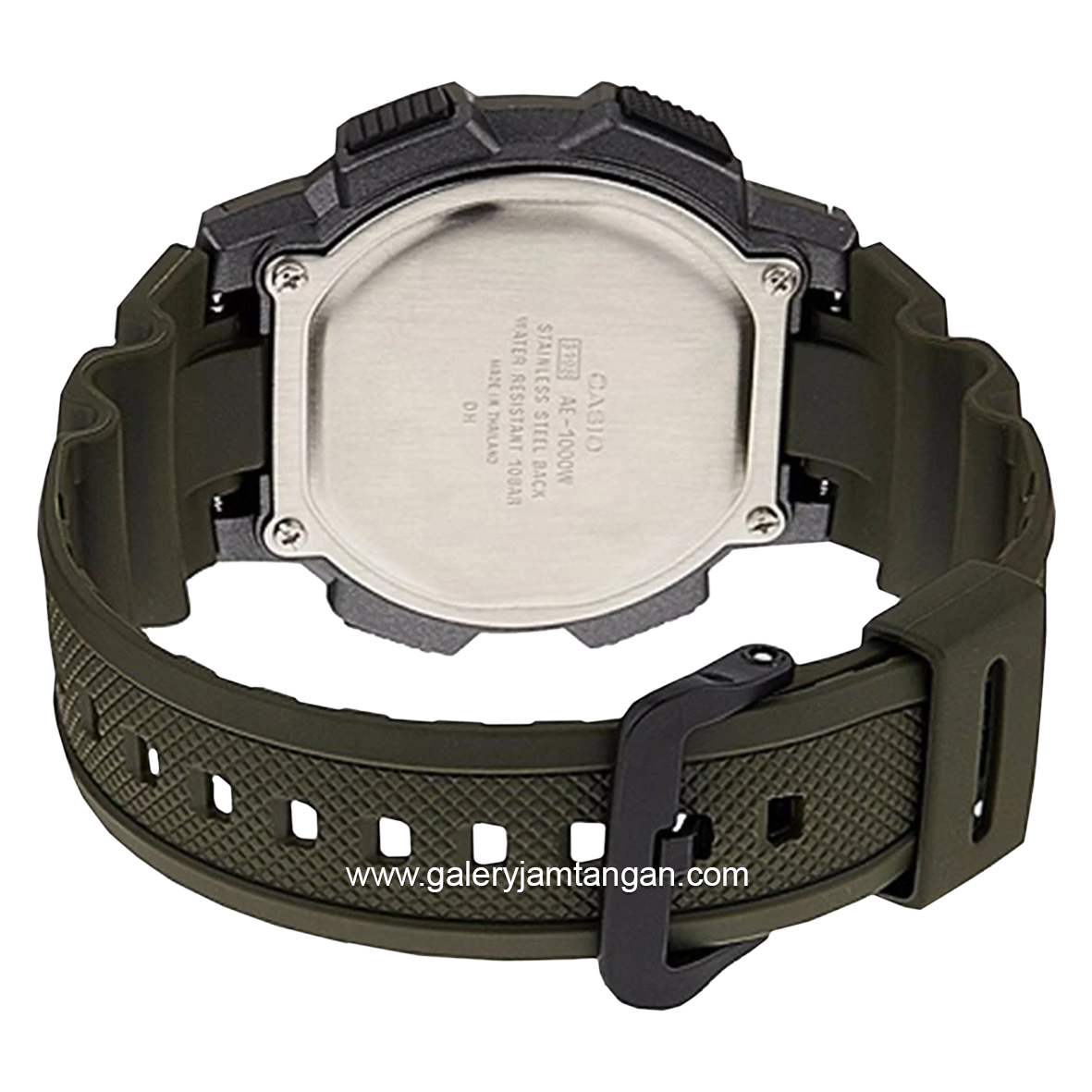 CASIO General AE-1000W-3AVDF Green Black Digital Rubber Strap