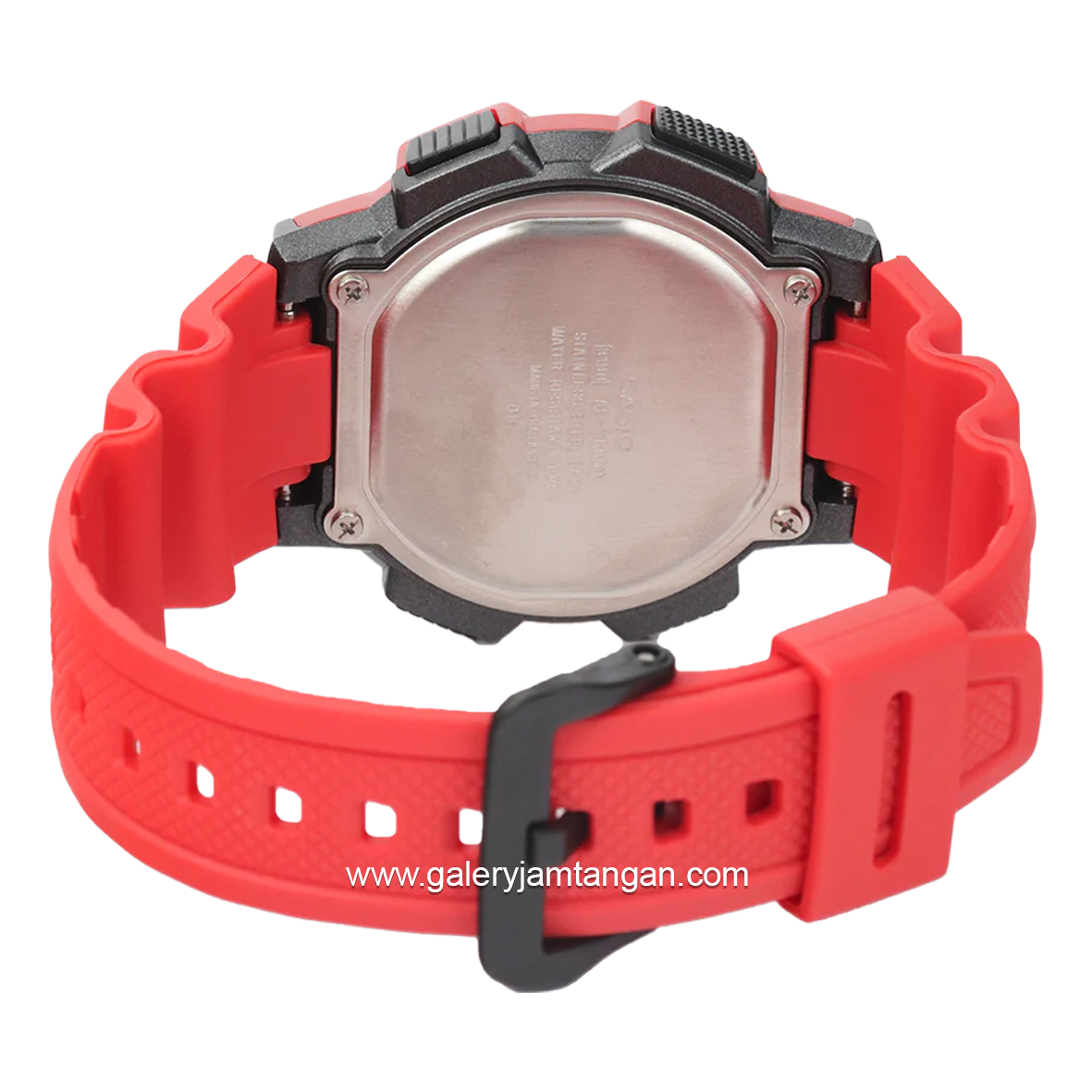 CASIO General AE-1000W-4AVDF Red Dial Black Digital Rubber Strap