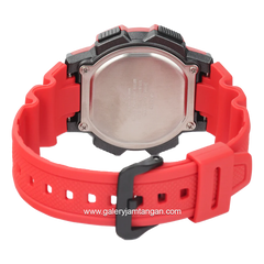CASIO General AE-1000W-4AVDF Red Dial Black Digital Rubber Strap