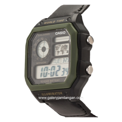 CASIO General AE-1200WHB-1BVDF Black Digital Canvas Strap
