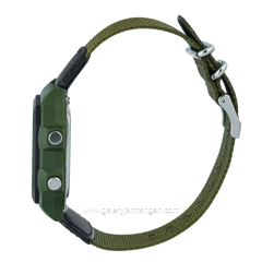 CASIO General AE-1200WHB-3BVDF Green Digital Canvas Strap