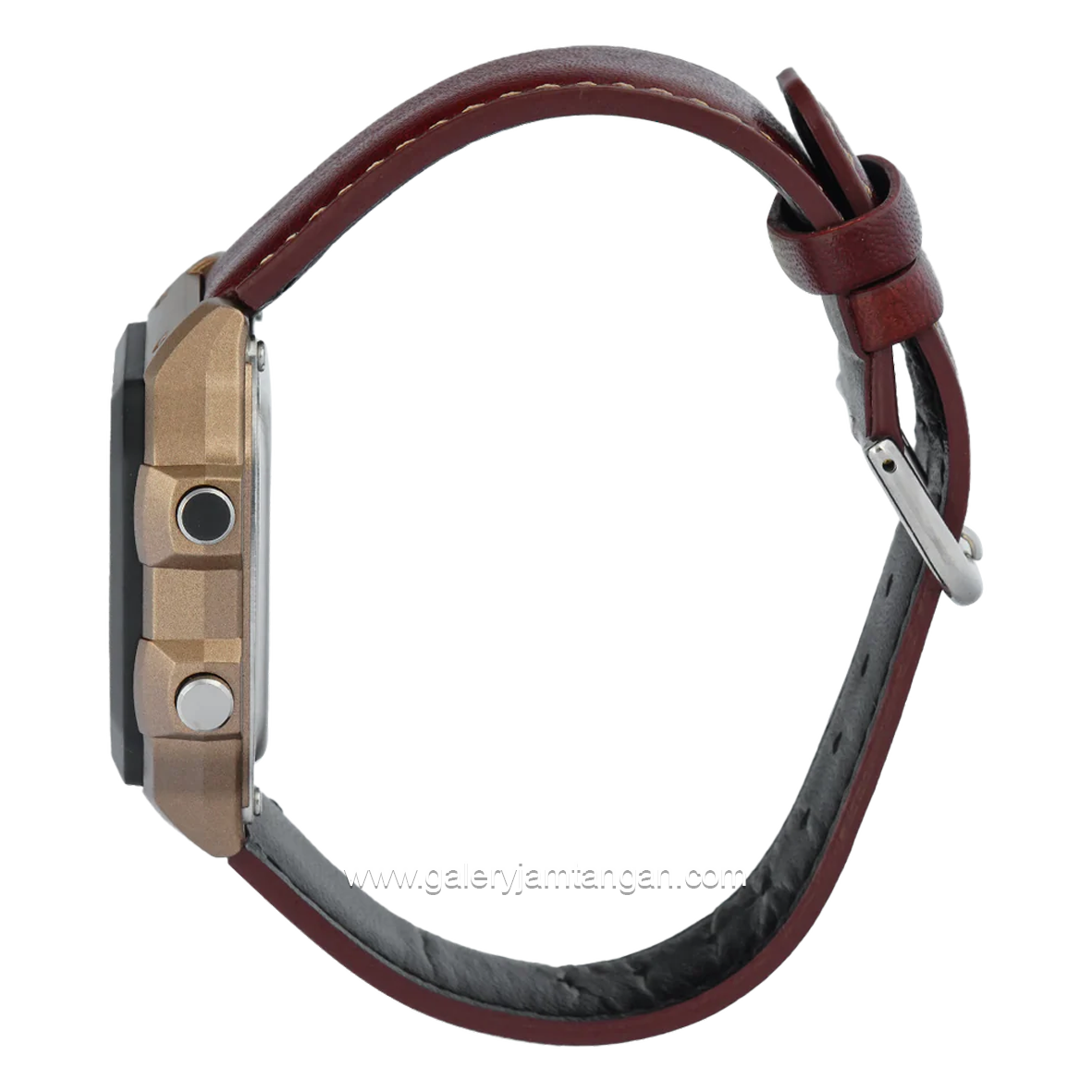 CASIO AE-1200WHL-5AVDF Brown Dial Black Leather Strap