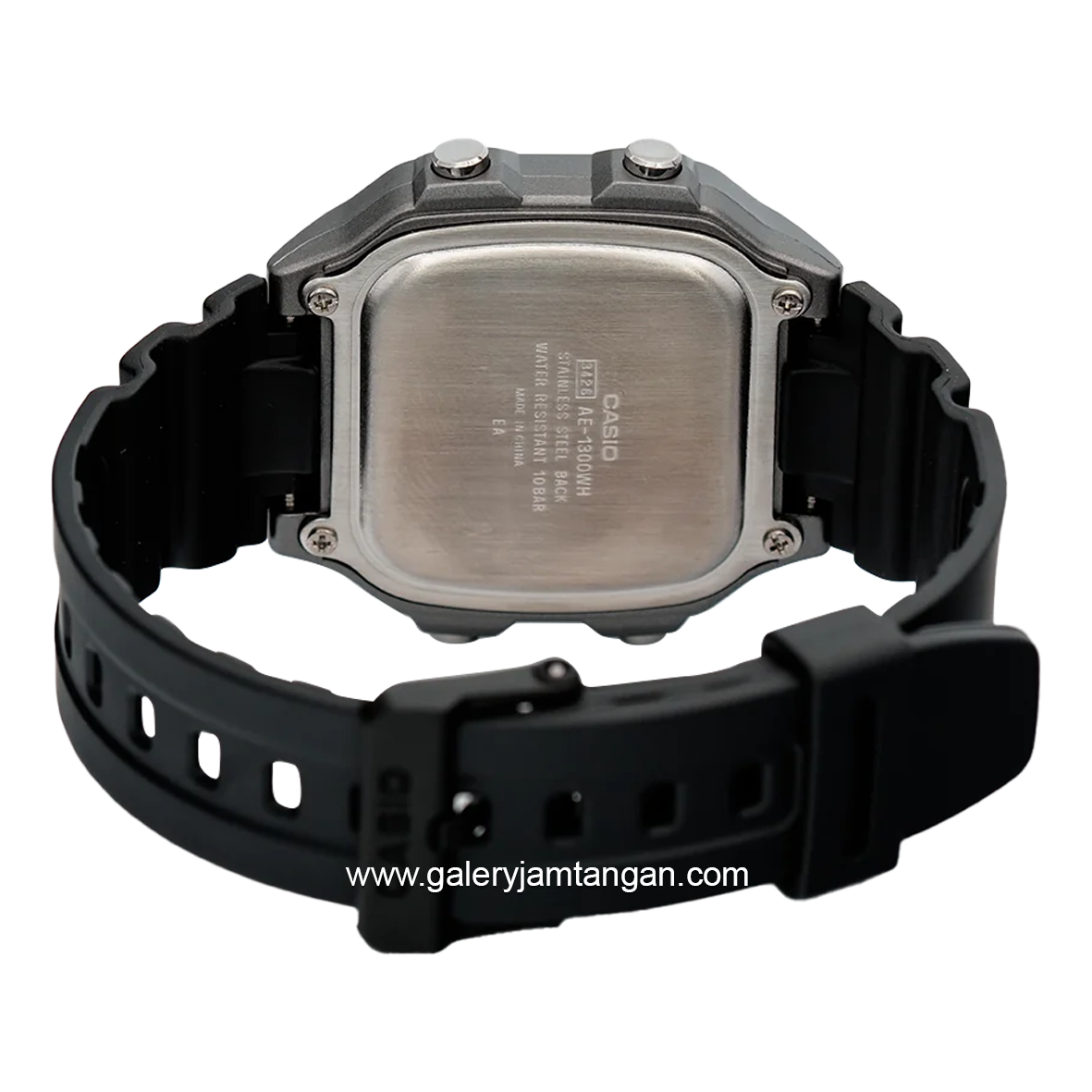 CASIO General AE-1300WH-8AVDF Black Silver Digital Rubber Strap