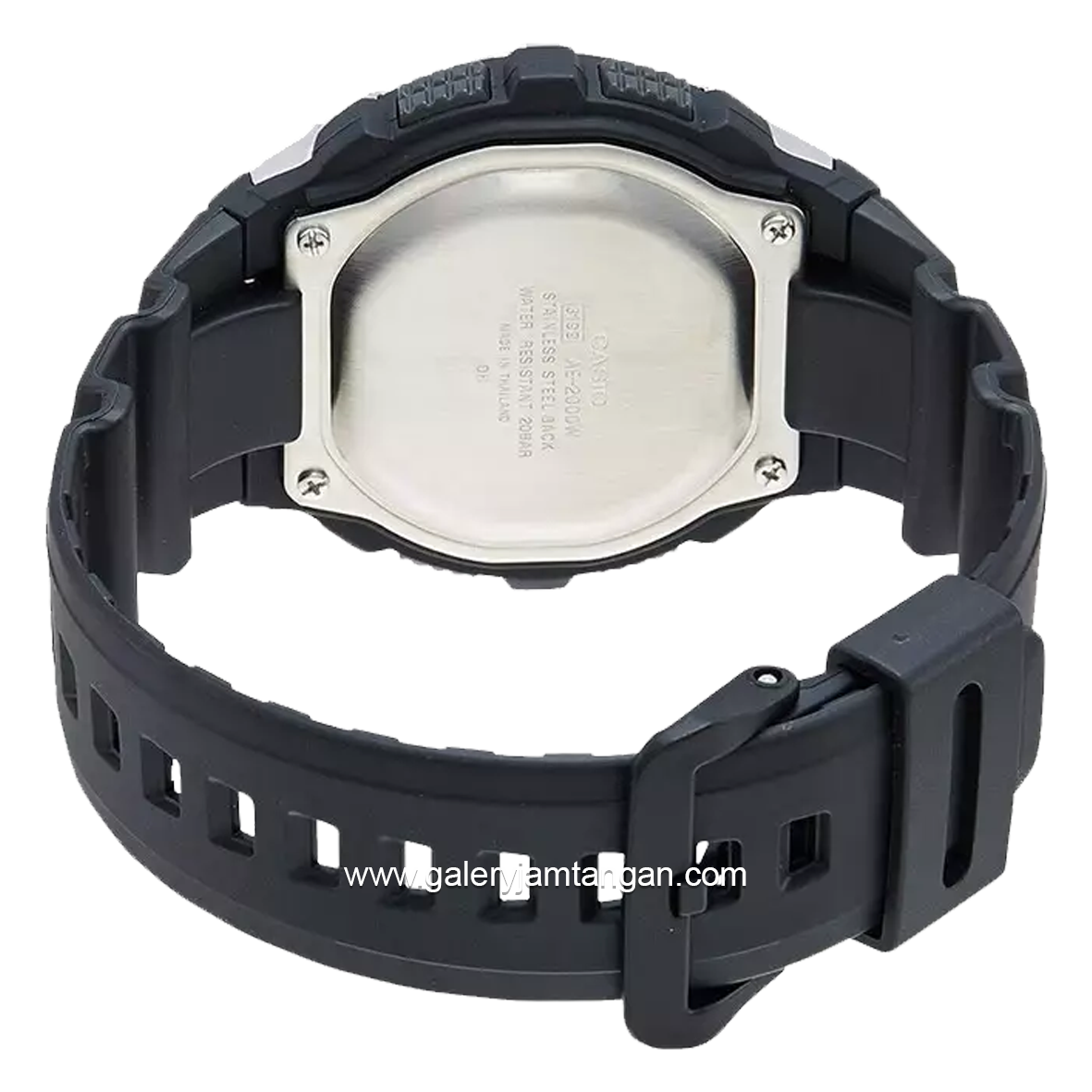 Casio AE-2000W-1BVDF Black Silver Resin Strap