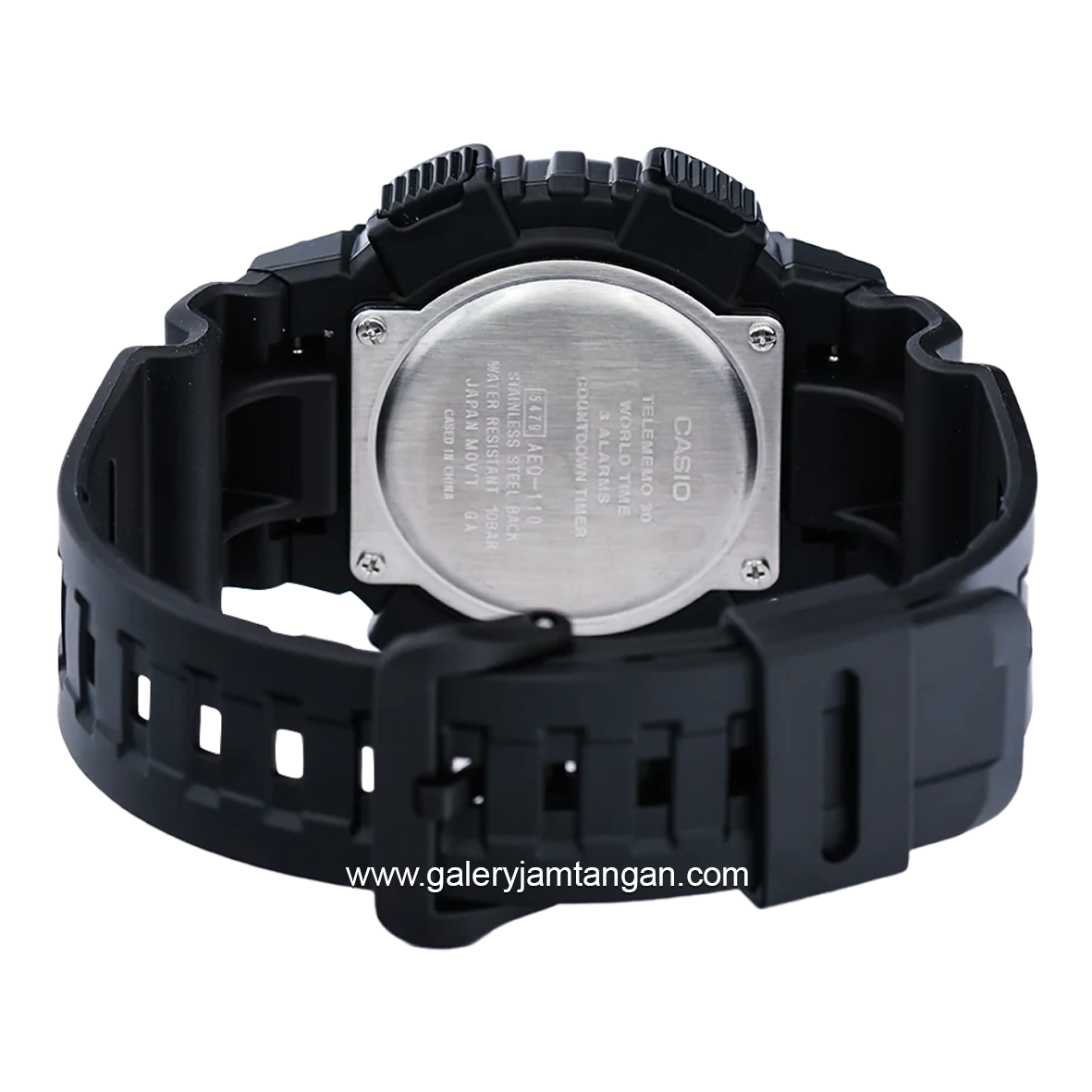 CASIO General AEQ-110BW-9AVDF Black Analog Digital Rubber Strap