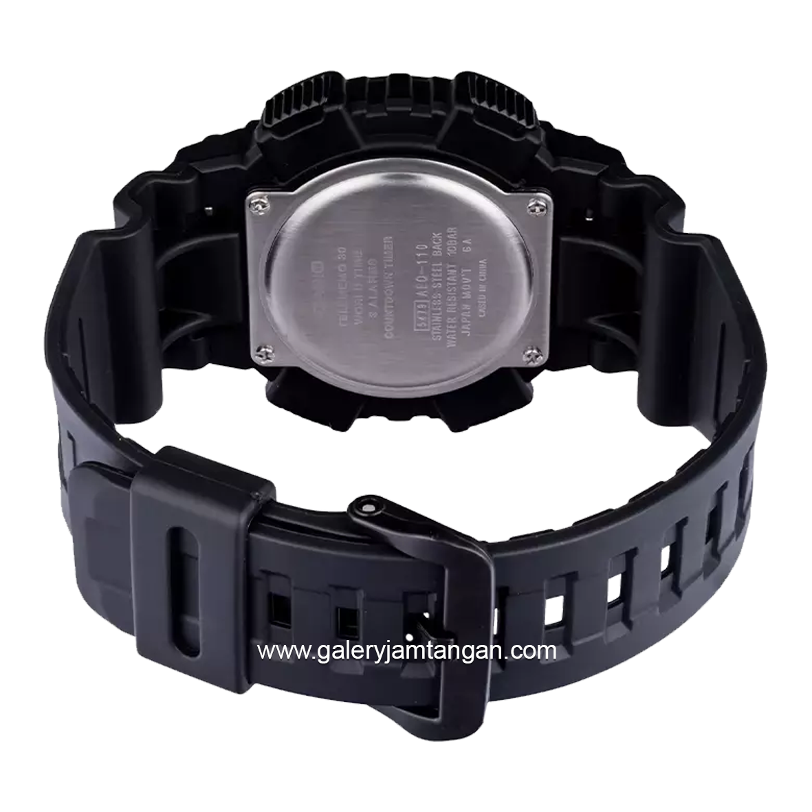 Casio AEQ-110W-1A2VDF Dual Time  Black Resin Strap