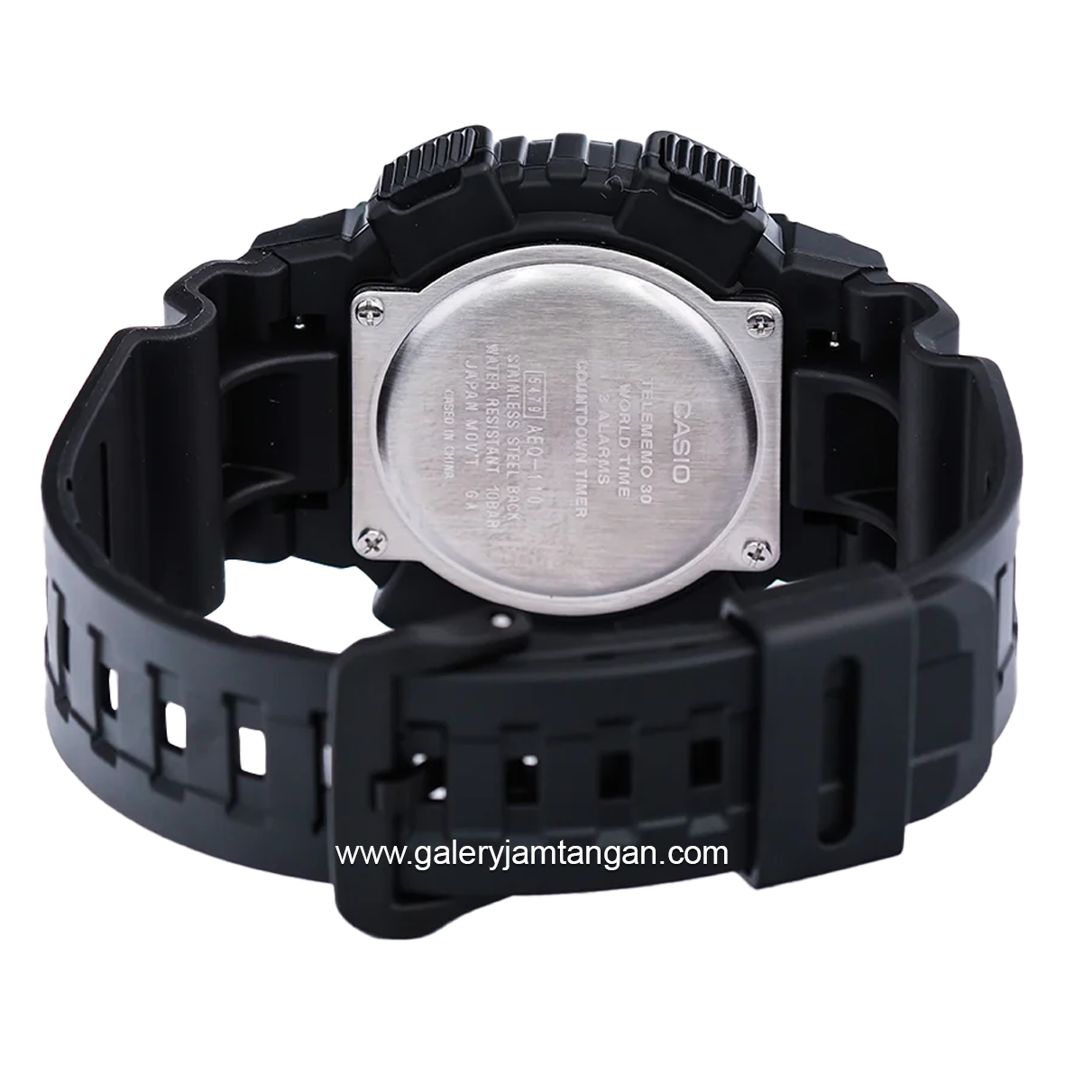 CASIO General AEQ-110W-1BVDF Black Analog Digital Rubber Strap