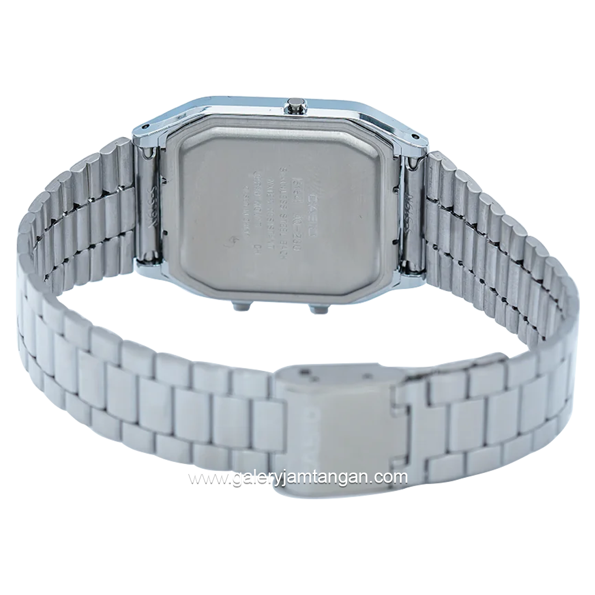 CASIO AQ-230A-1DMQ Dual Time Silver Dial Black Stainless Steel