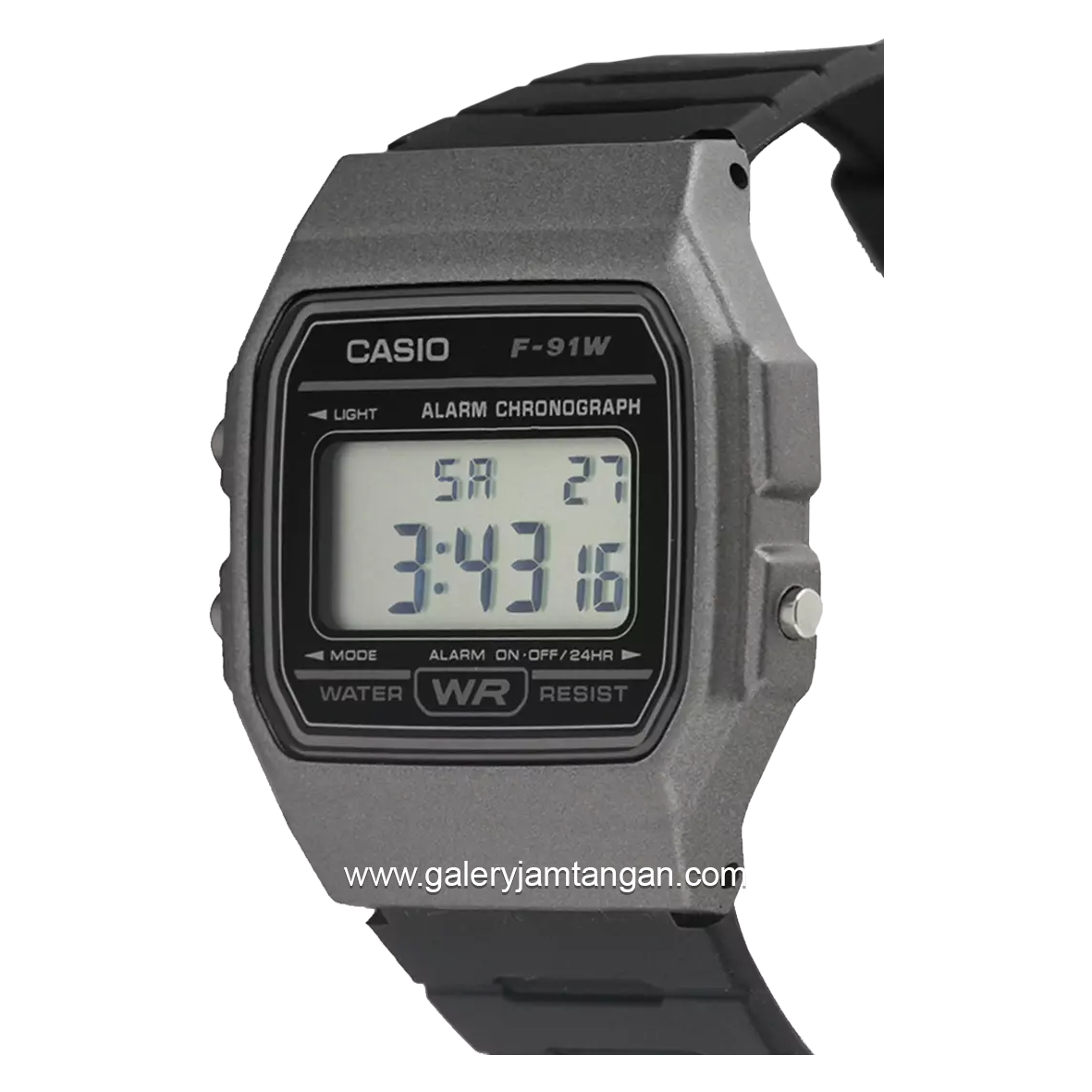 Casio General Youth F-91WM-1BDF Black Silver Resin Strap