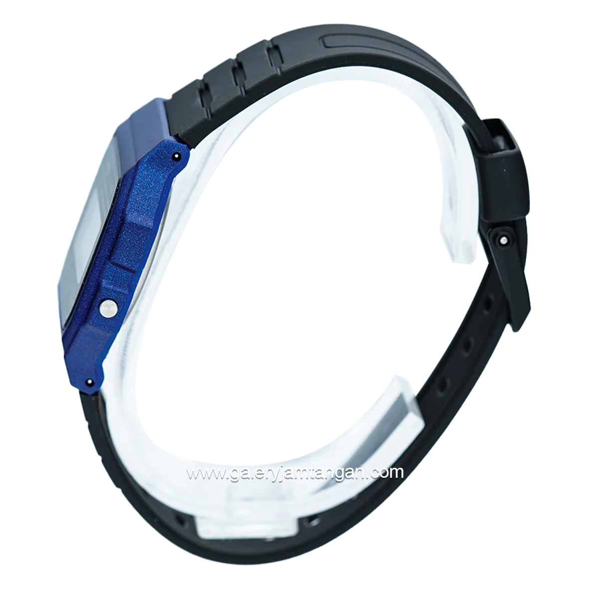 CASIO General F-91WM-2ADF Black Blue Digital Rubber Strap