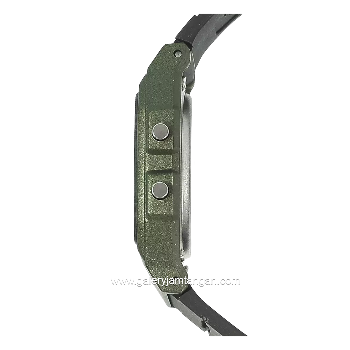 CASIO General F-91WM-3ADF Youth Black Green Digital Rubber Strap