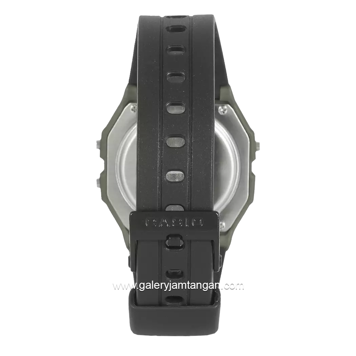 CASIO General F-91WM-3ADF Youth Black Green Digital Rubber Strap