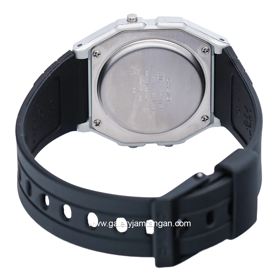 CASIO F-91WM-7ADF Digital Black Silver Resin Strap