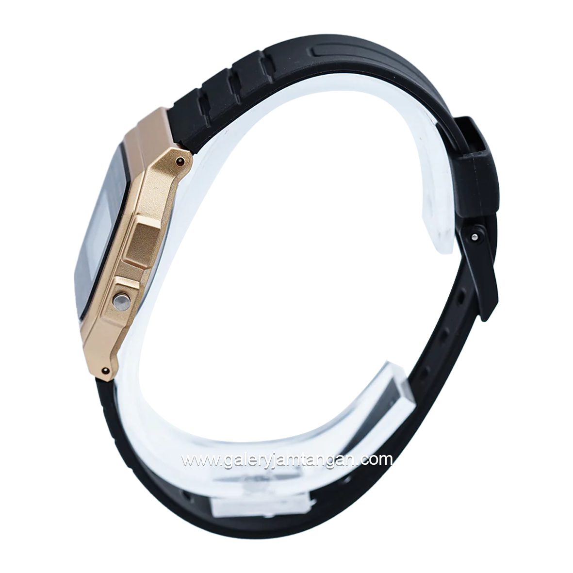 CASIO General F-91WM-9ADF Youth Black Rosegold Digital Rubber Strap