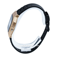 CASIO General F-91WM-9ADF Youth Black Rosegold Digital Rubber Strap