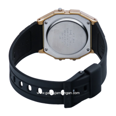 CASIO General F-91WM-9ADF Youth Black Rosegold Digital Rubber Strap