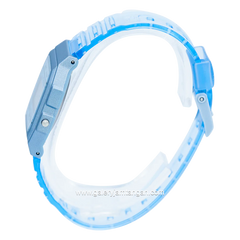 CASIO General F-91WS-2DF Youth Digital Blue Clear Rubber Strap