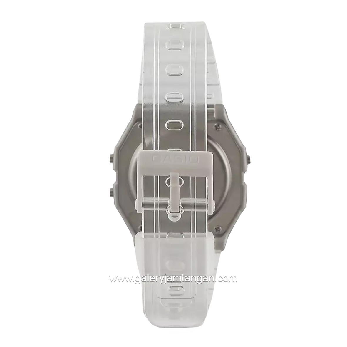 CASIO General F-91WS-7DF Youth Digital White Clear Rubber Strap