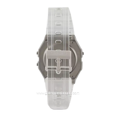 CASIO General F-91WS-7DF Youth Digital White Clear Rubber Strap