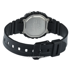 CASIO General LA 20WH 1BDF Black Digital Rubber Strap