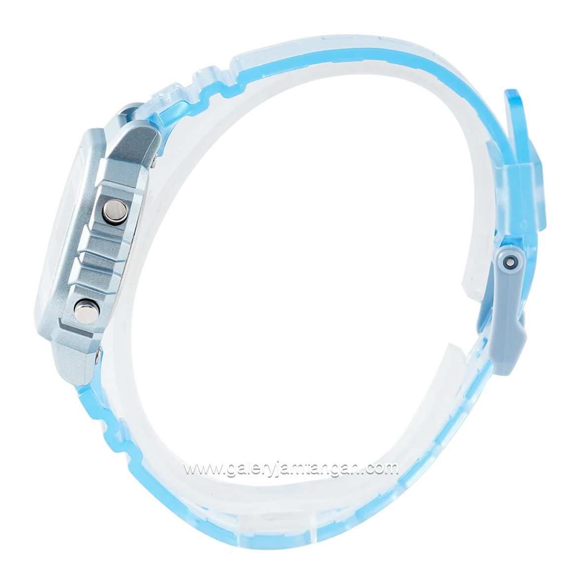CASIO General LA-20WHS-2ADF Blue Digital Transparent Rubber Strap