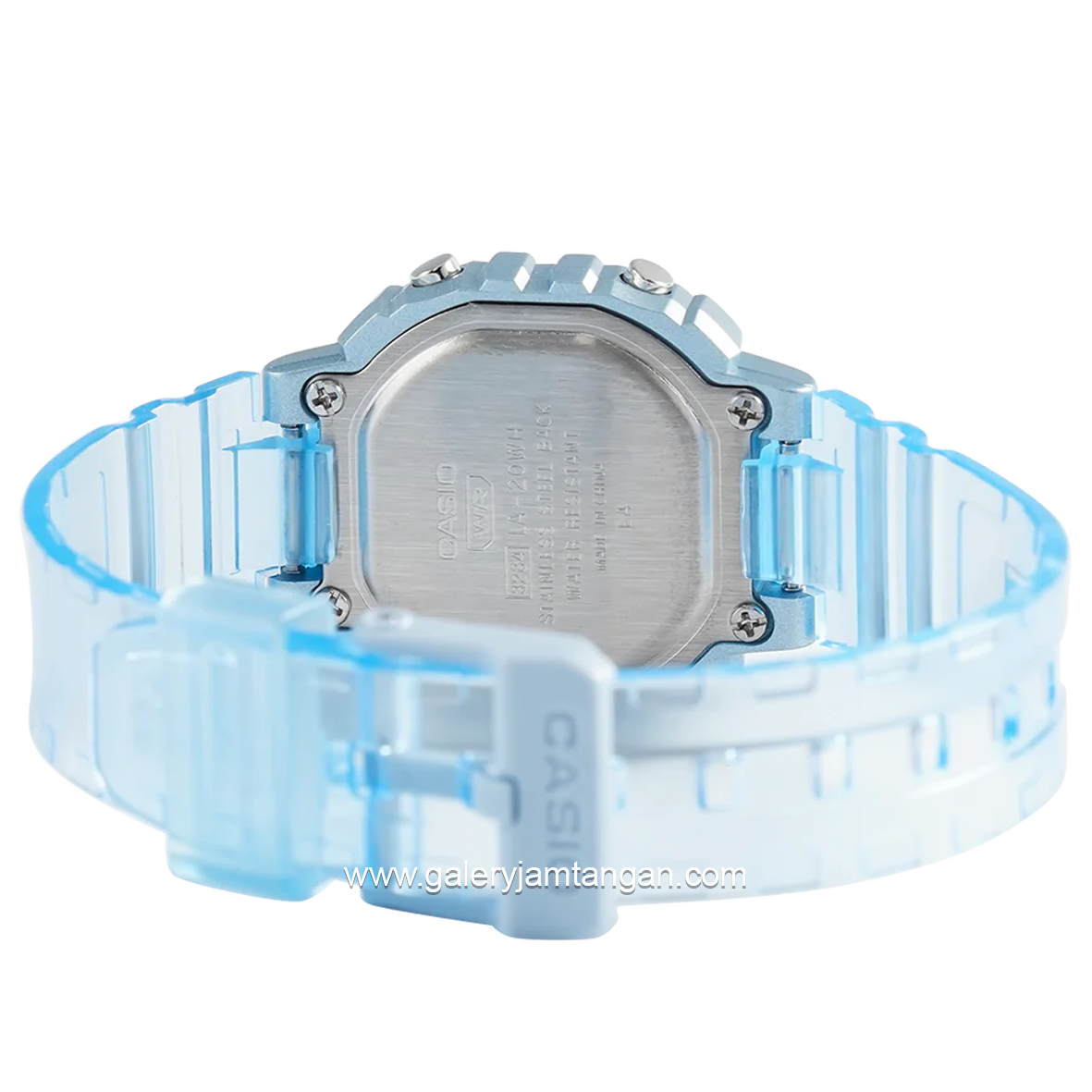 CASIO General LA-20WHS-2ADF Blue Digital Transparent Rubber Strap