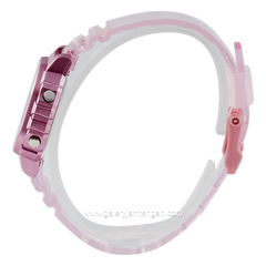 CASIO General LA-20WHS-4ADF Pink Digital Transparent Rubber Strap