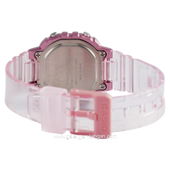 CASIO General LA-20WHS-4ADF Pink Digital Transparent Rubber Strap
