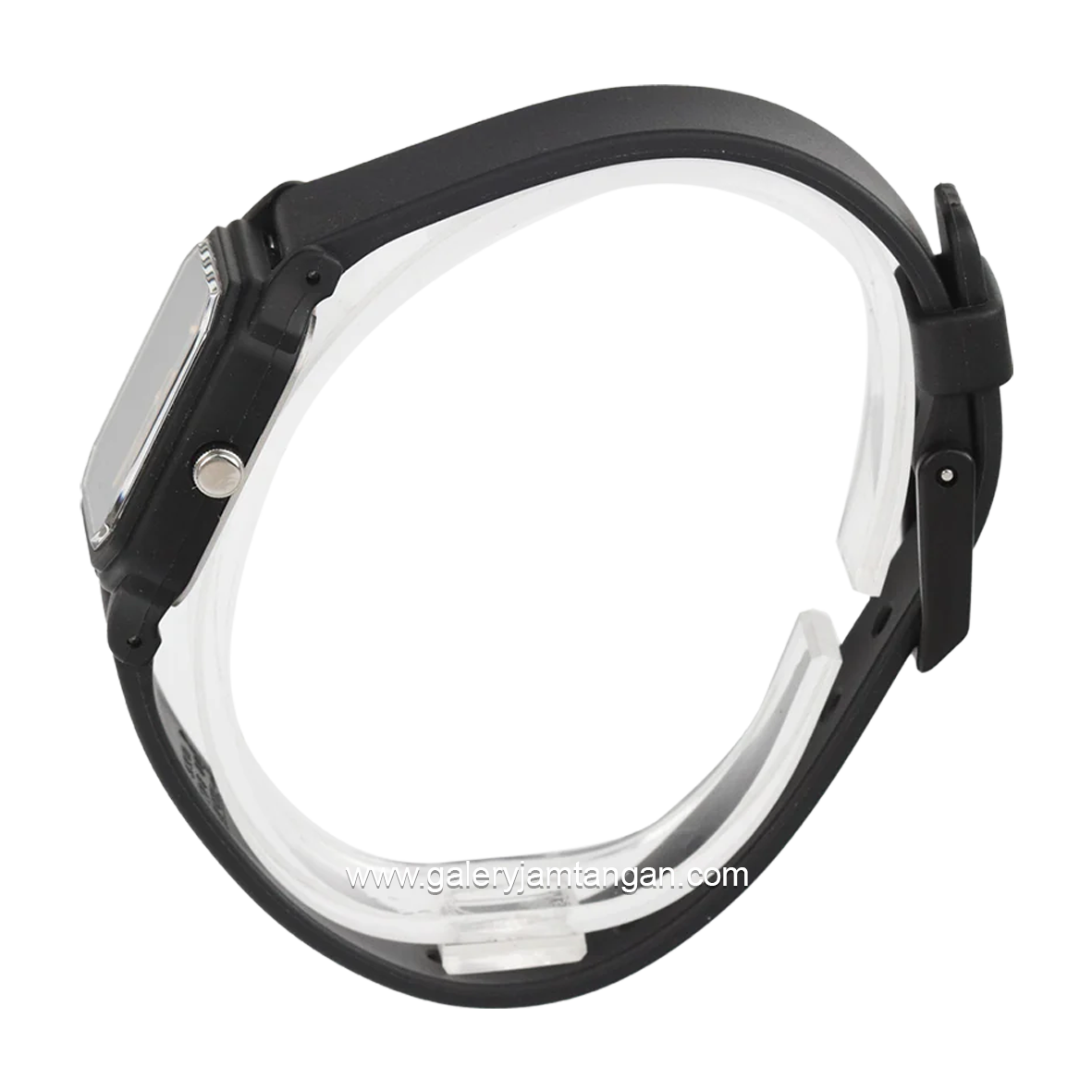 CASIO LQ-142E-7ADF Black Dial White Resin Strap