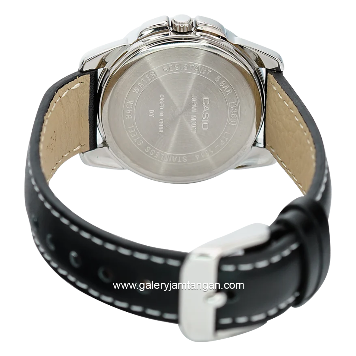 CASIO General LTP-1314L-8AVDF Black Silver Dial Black Leather