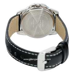 CASIO General LTP-1314L-8AVDF Black Silver Dial Black Leather