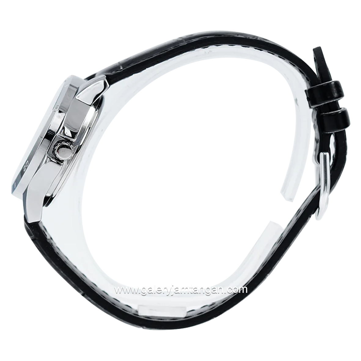 CASIO General LTP-V004L-7AUDF Black Silver Leather Strap