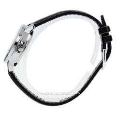 CASIO General LTP-V004L-7AUDF Black Silver Leather Strap