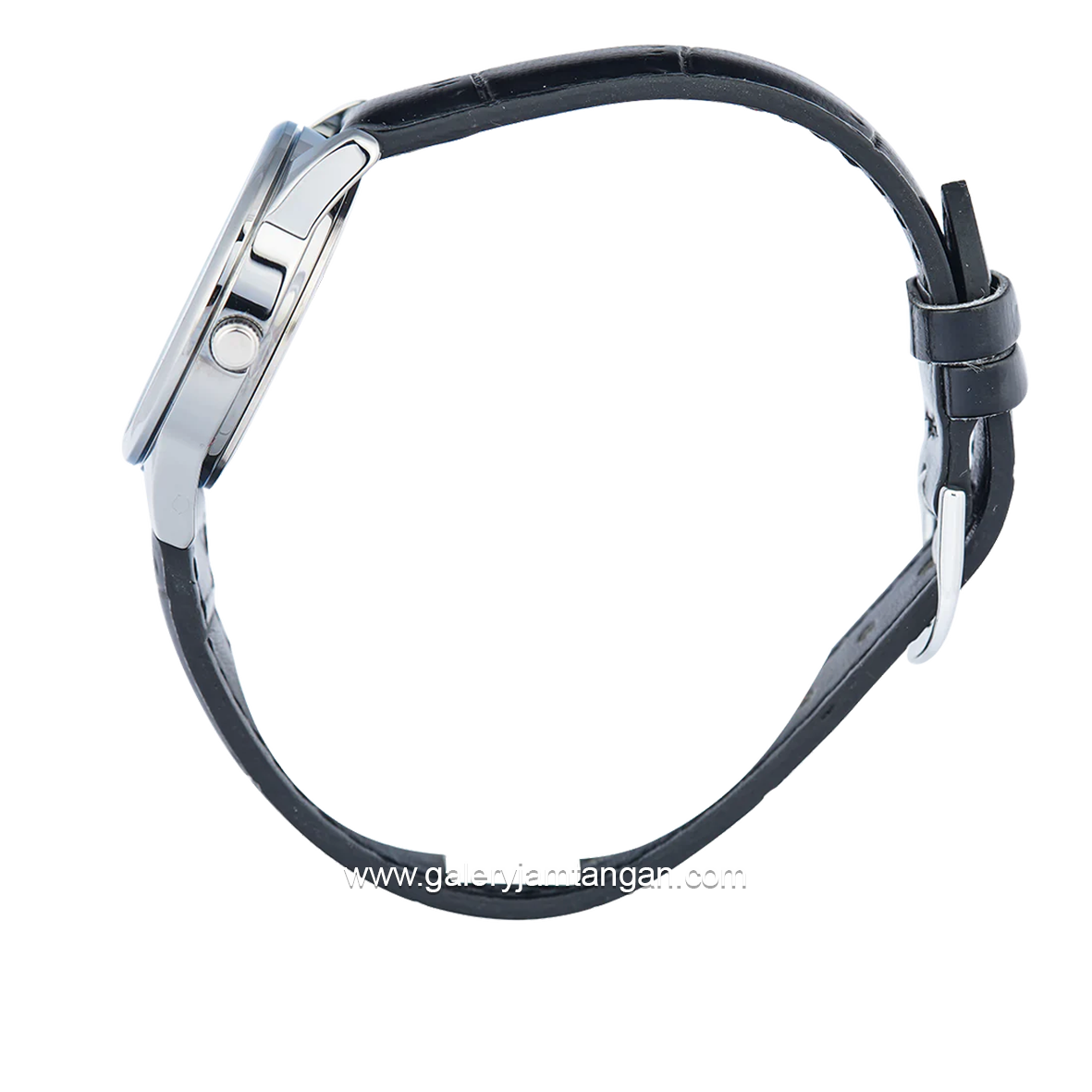 CASIO General LTP-V005L-1AUDF Black Silver Leather Strap