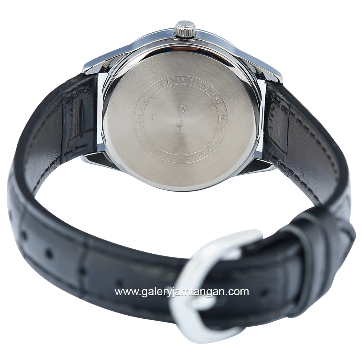 CASIO General LTP-V005L-1AUDF Black Silver Leather Strap