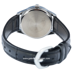 CASIO General LTP-V005L-1AUDF Black Silver Leather Strap