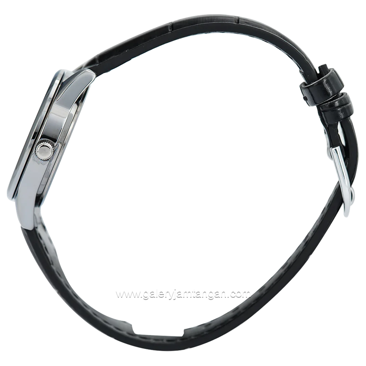 CASIO General LTP-V005L-7AUDF Black Silver Leather Strap
