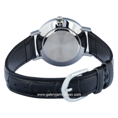 Casio General LTP-VT01L-1BUDF Black Silver Leather Strap