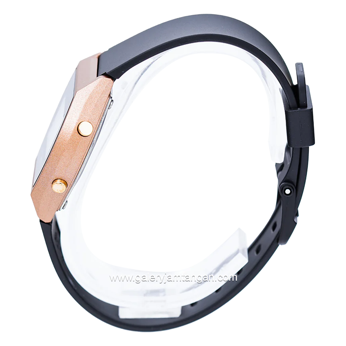 CASIO General LW-204-1ADF Black Rosegold Digital Rubber Strap