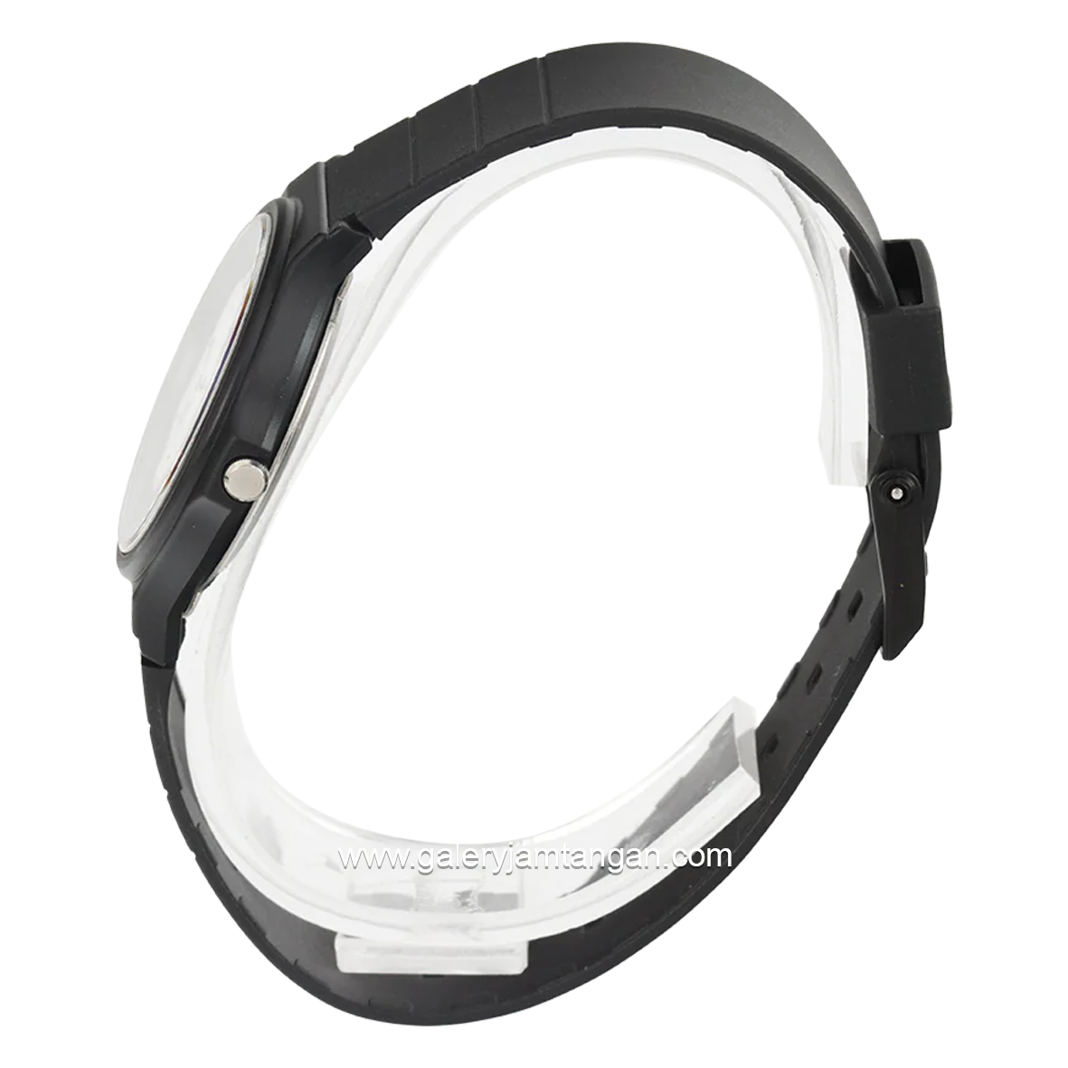 CASIO General MQ-24-7BLDF Black Dial White Rubber Strap