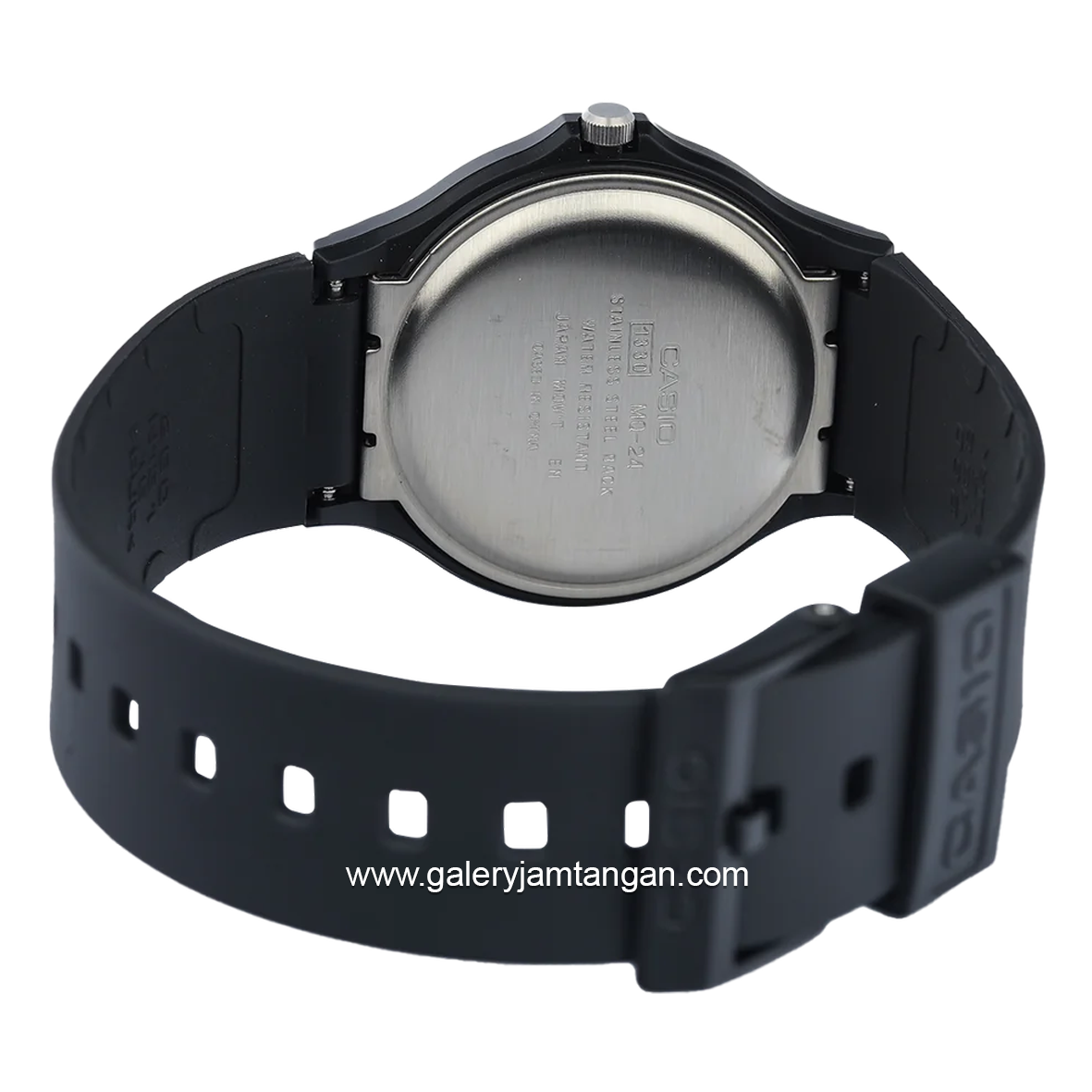CASIO General MQ-24-7E2LDF Black Dial White Rubber Strap