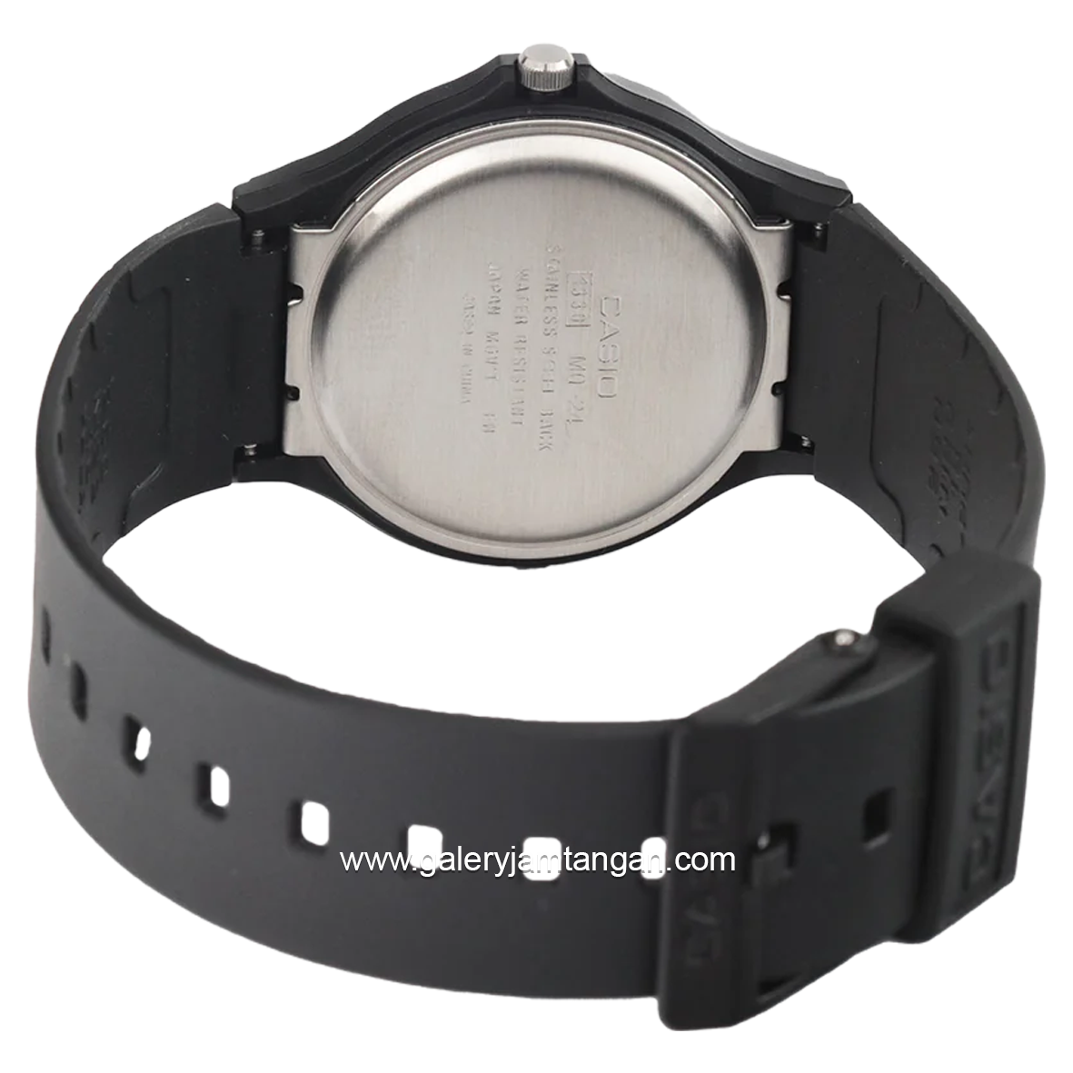 CASIO General MQ-24-7ELDF Black Dial White Rubber Strap