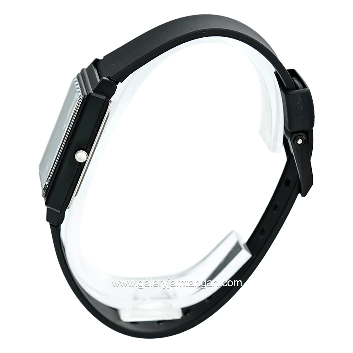 CASIO MQ-27-7BDF Black Dial White Resin Strap