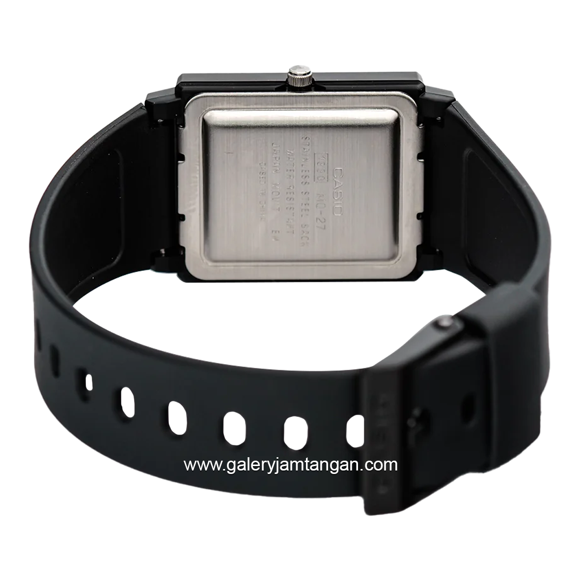 CASIO MQ-27-7BDF Black Dial White Resin Strap