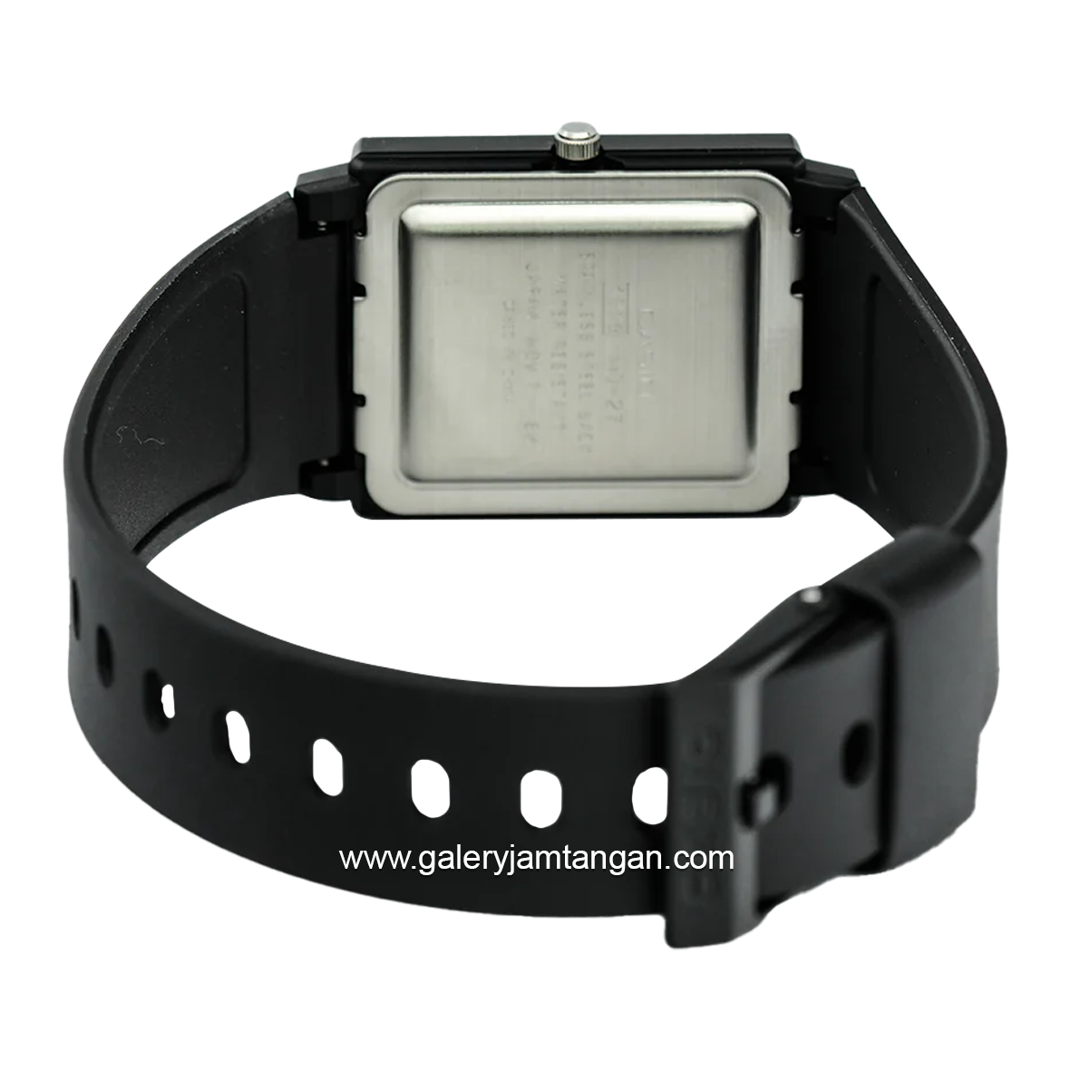 CASIO MQ-27-7EDF Black Dial White Resin Strap