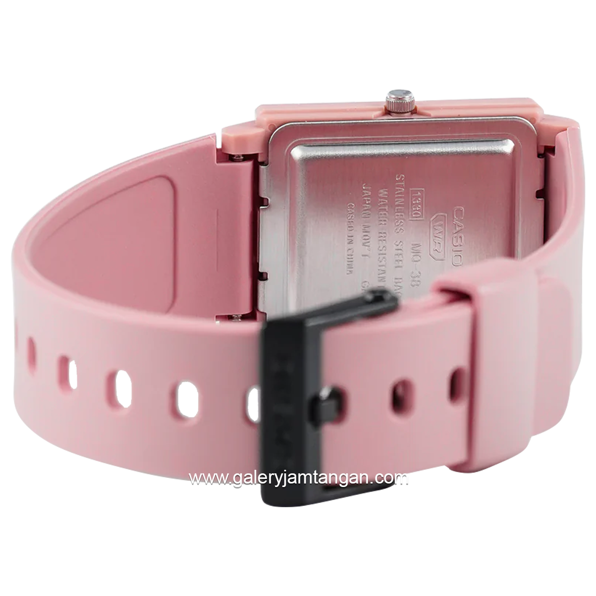 CASIO MQ-38UC-4ADF Pink Dial Black Resin Strap